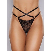 Allure Lolots - mežģīnes un sieta siksnas - OS - melna