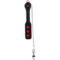 Boss Of Toys Hearts Paddle with Metal Anal Plug