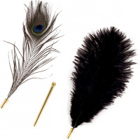 Sevanda Natural Peacock Flirting Feather Tickler