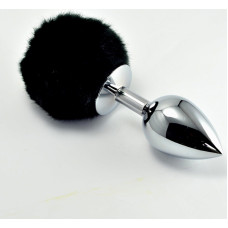 Lovetoy Pompon Metal Plug Large Black