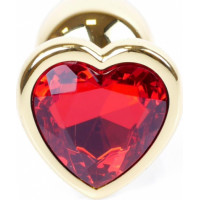 B - Series Heavyfun Plug-Jewellery Gold  Heart PLUG- Red