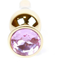 B - Series Heavyfun Plug-Jewellery Gold BUTT PLUG- Rose