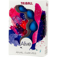 Alive Plug/kulki-Dildo Silic. Triball. Amuse-G. Blue