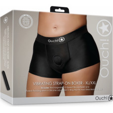 Ouch! By Shots Вибрирующий страпон-боксер - XL/XXL - черный