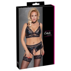 Cottelli Curves Bra and Suspender Briefs 2XL