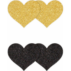 Ns Novelties Pasties Glitter Hearts 2 Pair