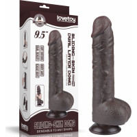 Lovetoy 9,5 collu BĪDĀMA ĀDA DIVSLĀŅU DONG BLACK