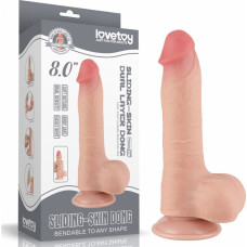 Lovetoy DILDO 8'' BĪDĀMA ĀDA DIVSLĀŅU DONG MĪSTA