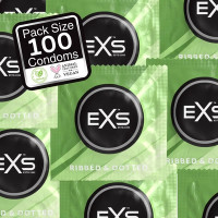 EXS Ribbed, Dotted and Flared - Condoms - 100 Pieces