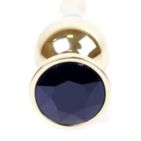 B - Series Heavyfun Plug-Jewellery Gold BUTT PLUG- Black