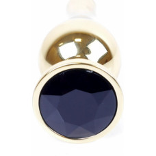 B - Series Heavyfun Plug-Jewellery Gold BUTT PLUG- Black