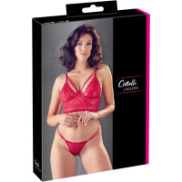 Cottelli Lingerie Bra and String red L/XL