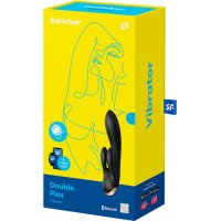 Satisfyer Double Flex - Trušu vibrators - melns
