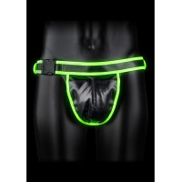 Ouch! By Shots Jockstrap with Buckle - Glow in the Dark - S/M