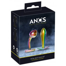 Anos Metal Butt Plug Set Rainb