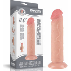 Lovetoy DILDO 8'' BĪDĀMA ĀDA DIVSLĀŅU DONG MĪSTA
