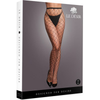 Le Désir By Shots Panty with Big Fishnet Structure - OS - Black