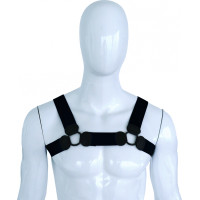 Kiotos Leather Elastic Chest Harness Black L/XL