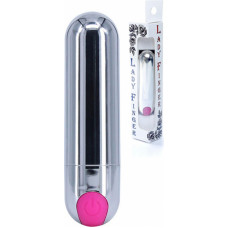 B - Series Magic Wibrator-Strong Bullet Vibrator Silver/Pink USB 10 Function