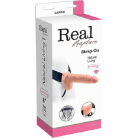 Real Rapture Proteza-VIBRATORE STRAP ON CAVO REAL RAPTURE 8 FLESH WITH BALLS