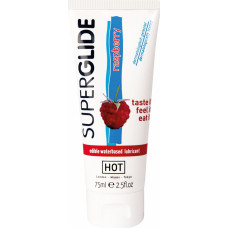 HOT Superglide - Съедобная смазка на водной основе - Малина - 3 жидких унции / 75 мл