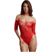 Le Désir By Shots Crotchless Rhinestone Teddy - One Size