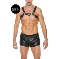 Ouch! By Shots Bulldog Leather Chest Harness - S/M