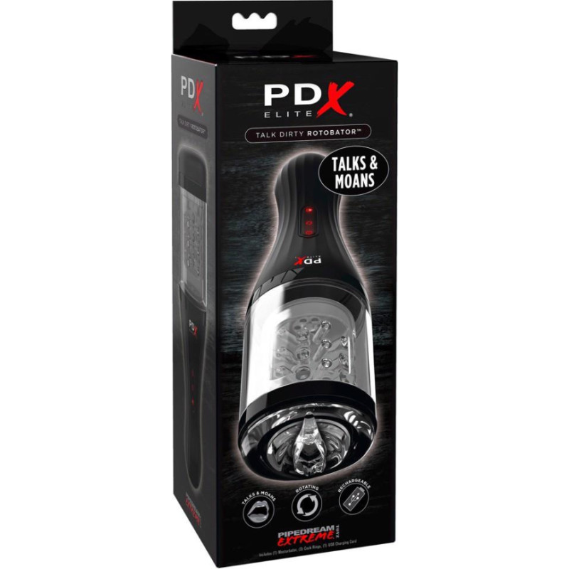 Pipedream Talk Dirty Rotobator Transparent