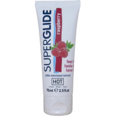 HOT Superglide - Съедобная смазка на водной основе - Малина - 3 жидких унции / 75 мл