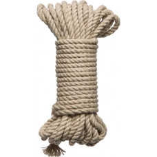 Doc Johnson Surišti ir surišti – 6 mm kanapių rišamoji virvė – 30 pėdų – natūrali