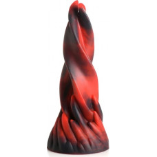 Xr Brands Hell Kiss Twisted Tongues Silicone Dildo - Red