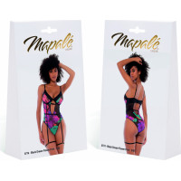 Mapalé Teddy — L/XL — melna sapņu ziedu apdruka