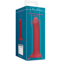 Loveline By Shots Non-Phallic Vibrating Dildo - Large - Raspberry Red