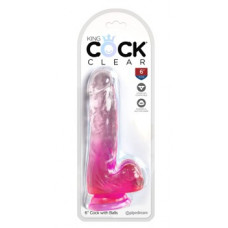 King Cock Clear KingCockClear 6 w balls pink