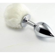 Lovetoy Pompon Metal Plug Large White