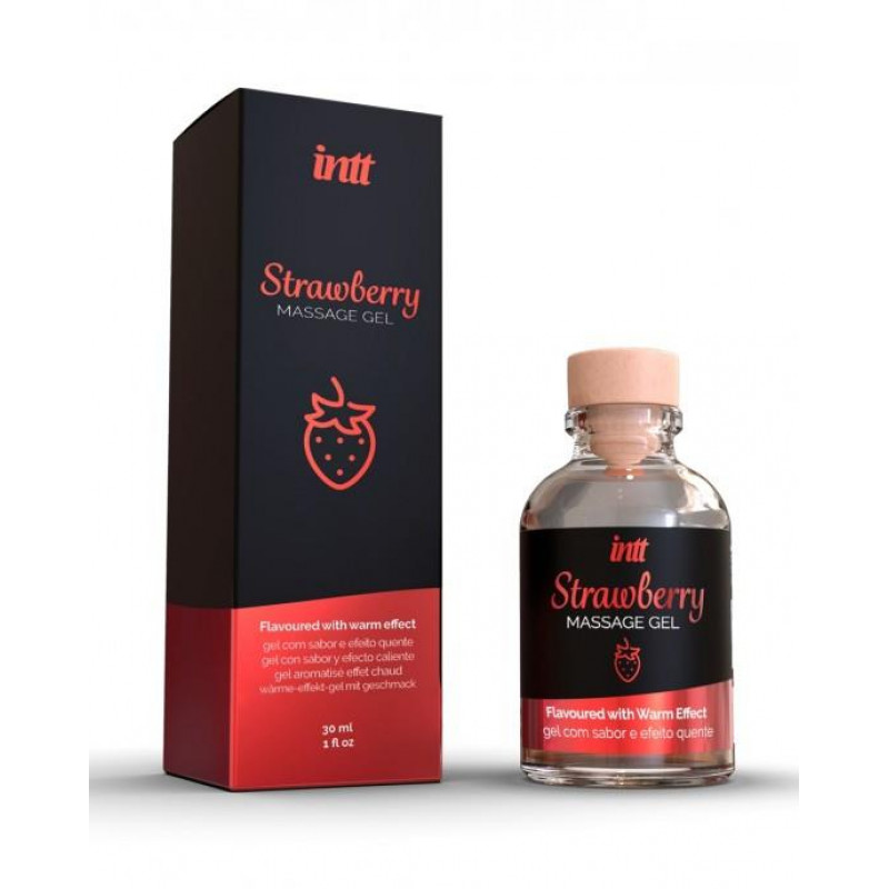 Intt Żel-Strawberry Kissable Massage Gel