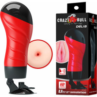 Crazy Bull - Delia, 12 vibration functions Suction base Sex talk, 2 AAA batteries