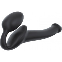 Strap-On-Me SEMI-REALISTIC BENDABLE STRAP-ON BLACK - S