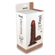 Real Rapture Wibrator-REALISTIC VIBRATOR REAL RAPTURE BROWN 6.5