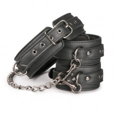 Easytoys Kajdanki-Leather Collar With Anklecuff