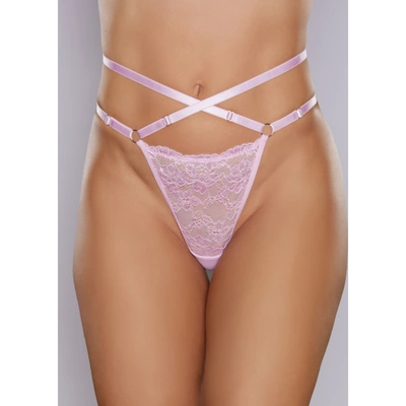 Allure Lolots - mežģīnes un sieta siksnas - OS - rozā