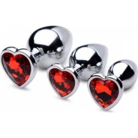 Xr Brands Red Heart - Butt Plug Set