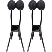 Doc Johnson Nippers - Stainless Steel Nipple Clamps with Silicone Tip - Black