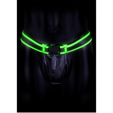 Ouch! By Shots Jockstrap with Buckle - Glow in the Dark - S/M