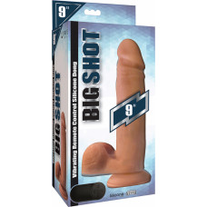 Curve Toys Vibrējošs tālvadības pults silikona dildo ar bumbiņām - 9 / 23 cm