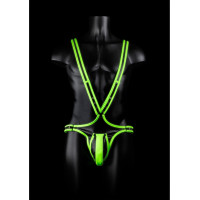 Ouch! By Shots Body-Covering Harness - Glow in the Dark - L/XL