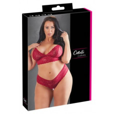 Cottelli Curves Bra and Red Briefs 2XL
