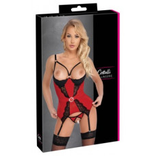 Cottelli Lingerie Cami Suspenders red XL