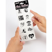 Secret Play Kinky Chic Temporary Tattoo / Black