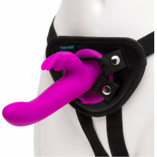 Happy Rabbit Vibrating Strap On Harness Set / Purple